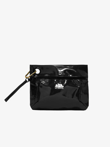 SUNDEK Borsa clutch donna nera con moschettone