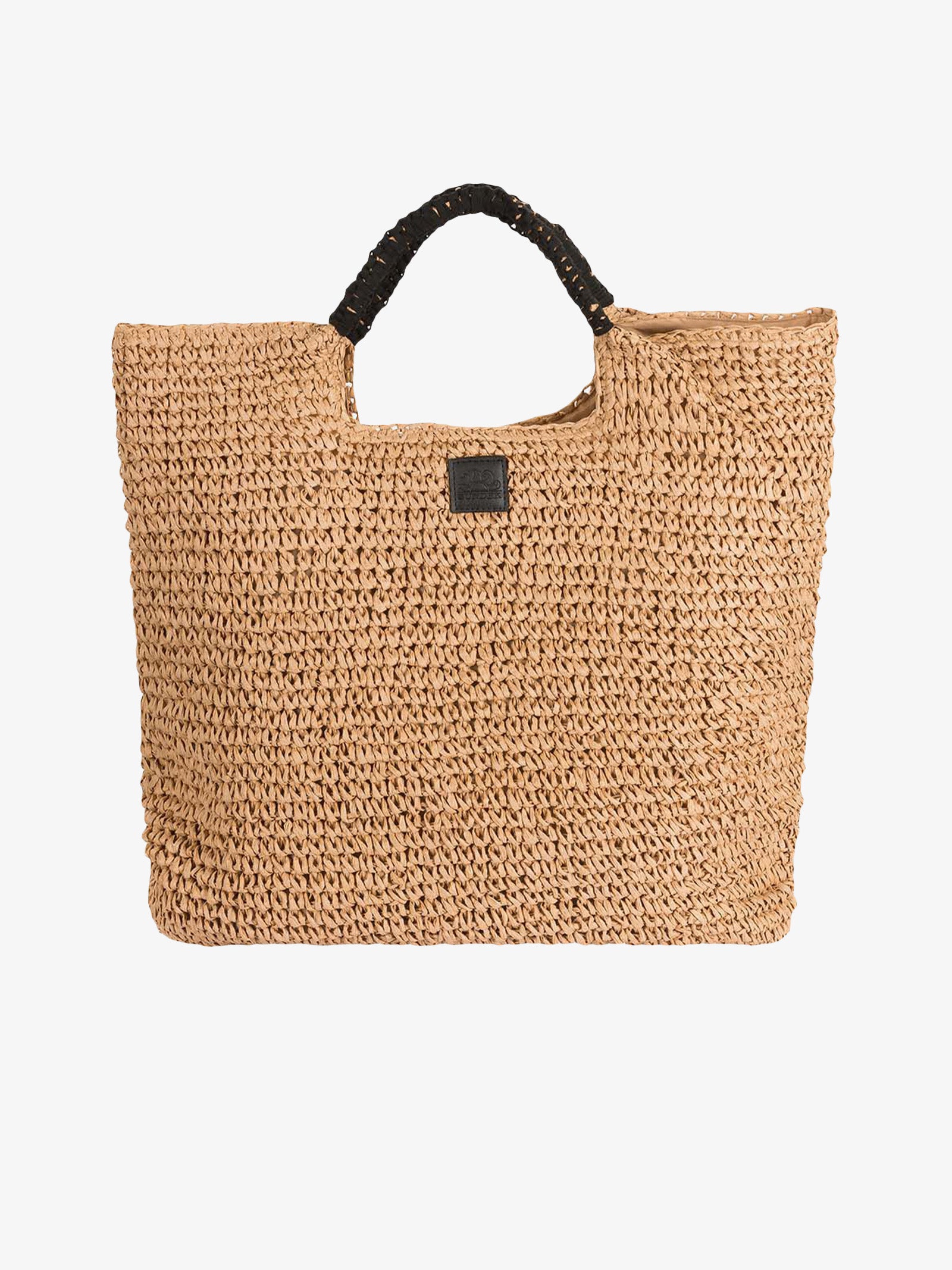 SUNDEK Borsa a mano Big Straw donna in paglia beige