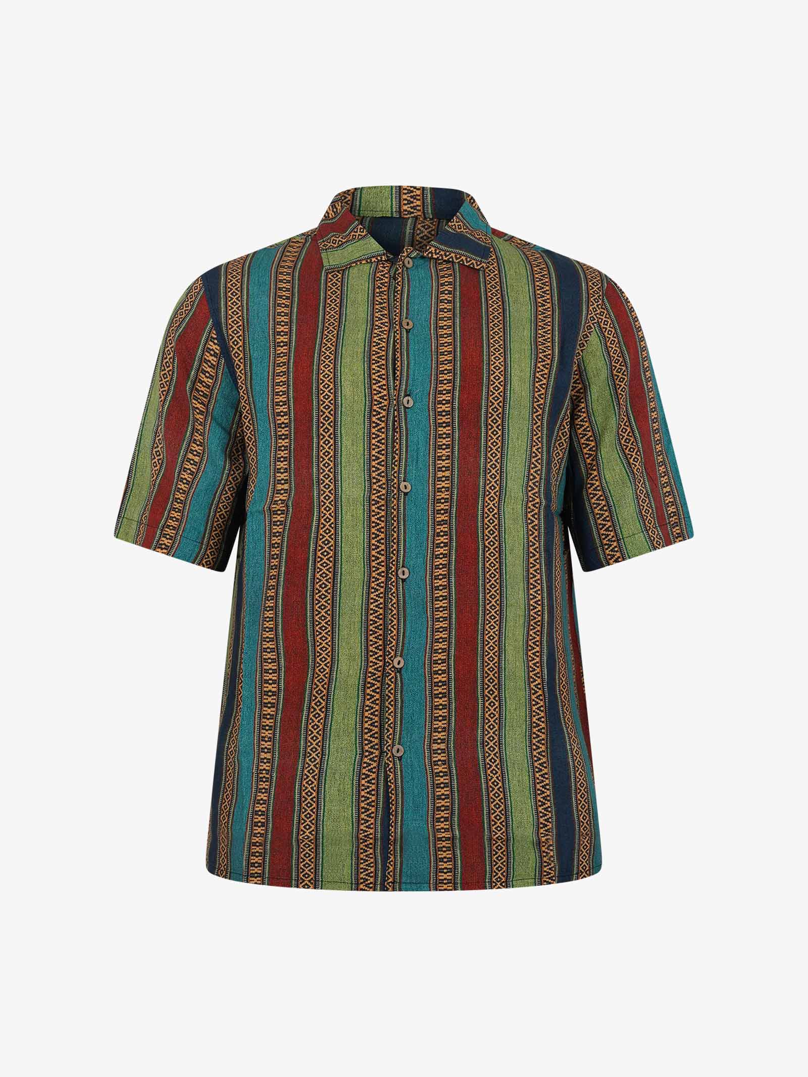 TOOCO Camicia bowling a maniche corte BWL BAYRON uomo verde