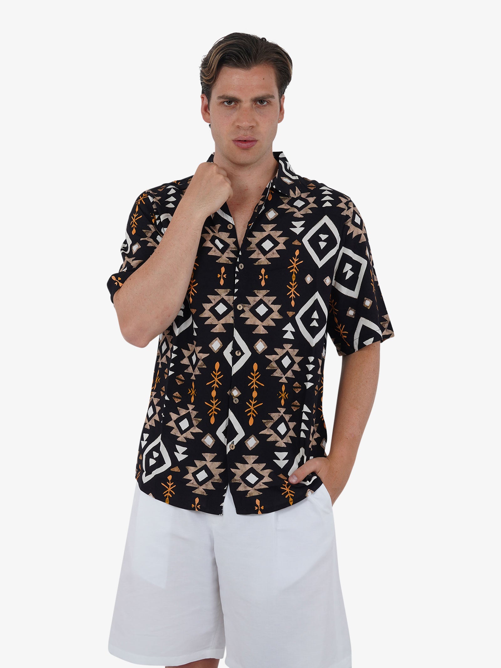 TOOCO Camicia Bowling Uxmal uomo nero