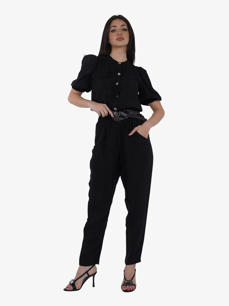 TRASH AND LUXURY Jumpsuit TL-11SS240440 donna cupro nero
