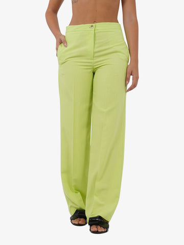 VICOLO Pantalone a palazzo TB1562 donna viscosa verde