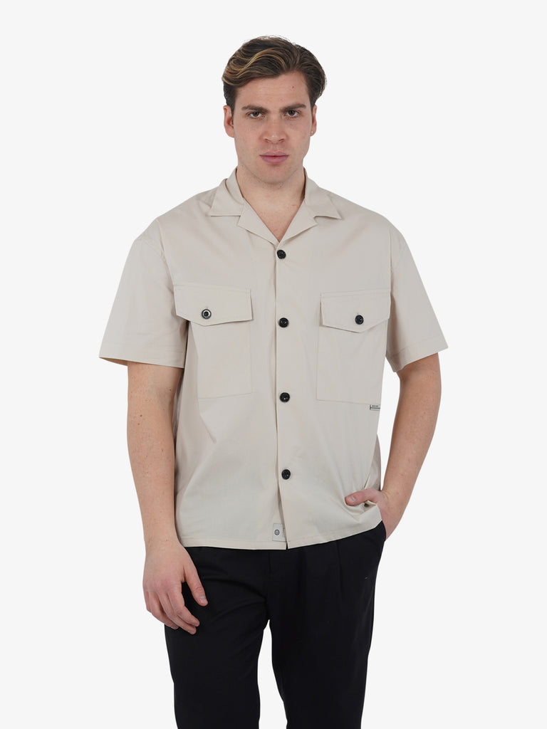 WHITE OVER Camicia GARY CA/501 uomo cotone beige