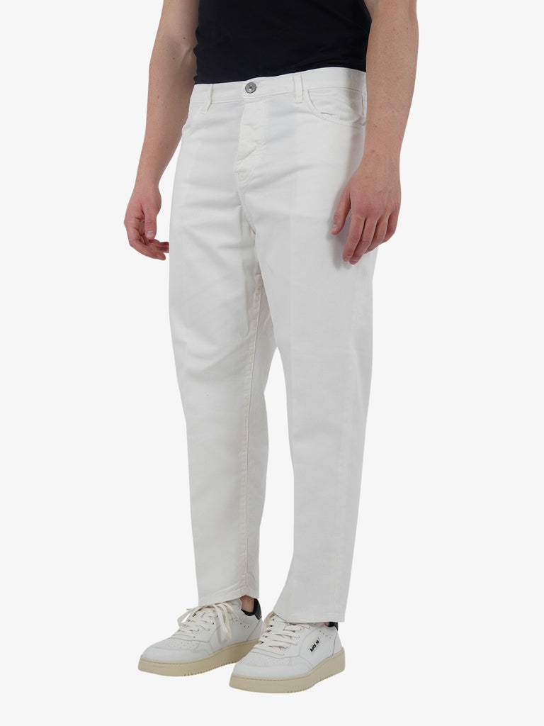 YES LONDON Pantalone XJ3137/BAGGY uomo cotone panna