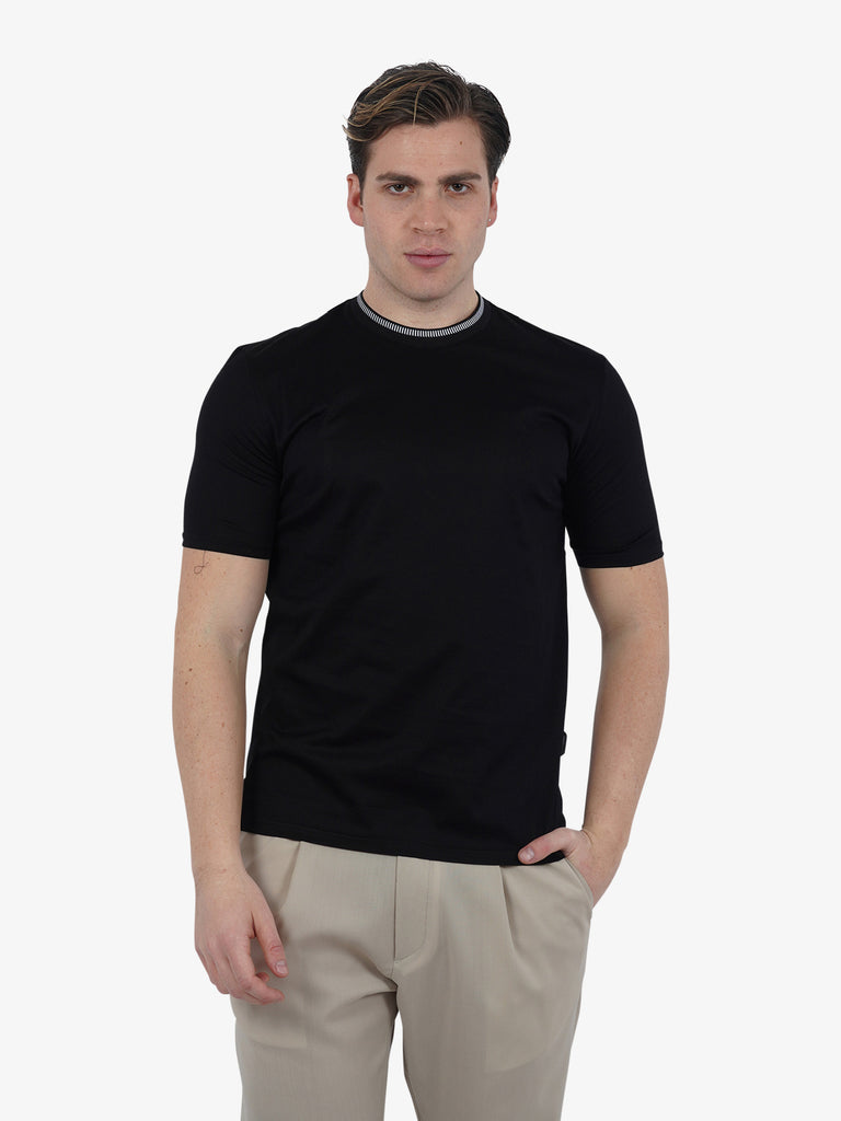 YES LONDON T-shirt XM4107 uomo cotone nero