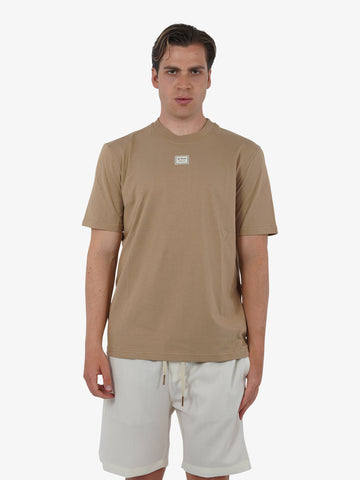 YES LONDON T-shirt XM4116 uomo cotone marrone