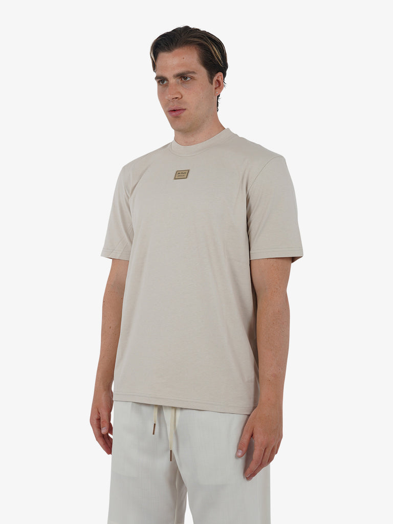 YES LONDON T-shirt XM4116 uomo cotone beige