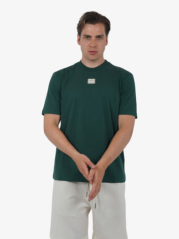 YES LONDON T-shirt XM4116 uomo cotone verde