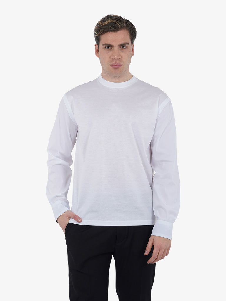 YES LONDON T-shirt XM4123 uomo cotone bianco