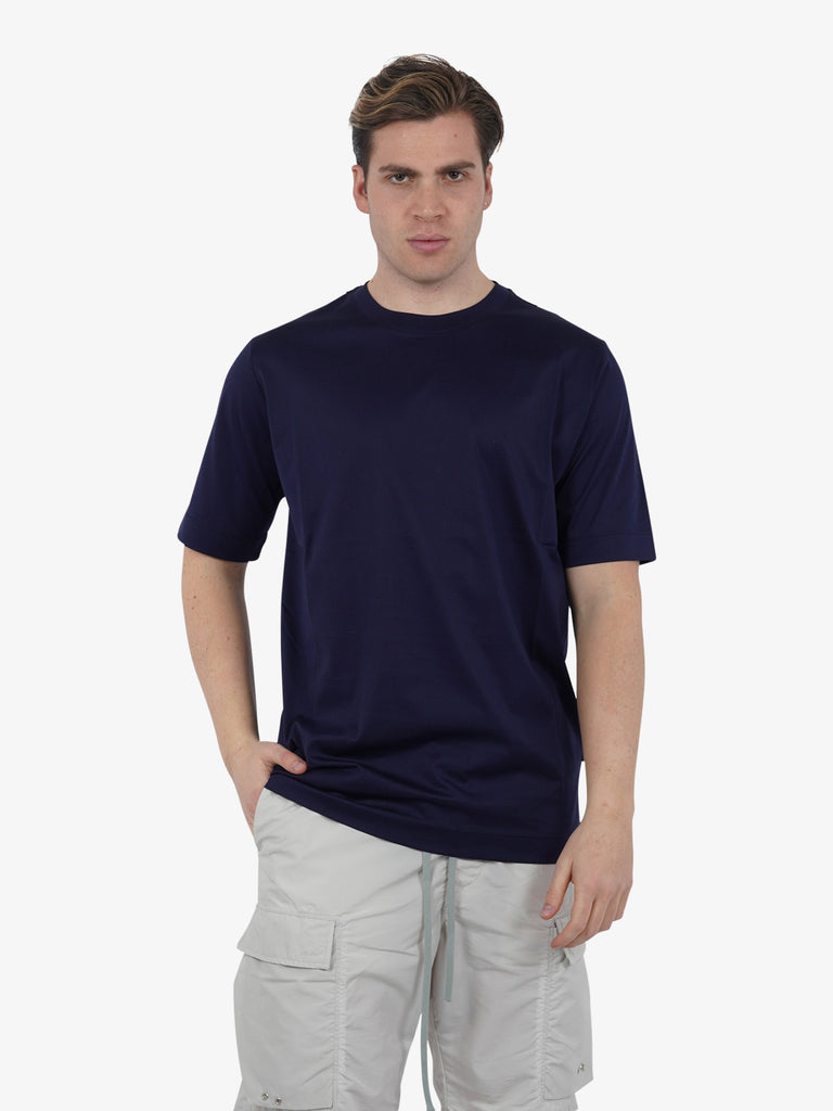 YES LONDON T-shirt XM4128 uomo cotone blu