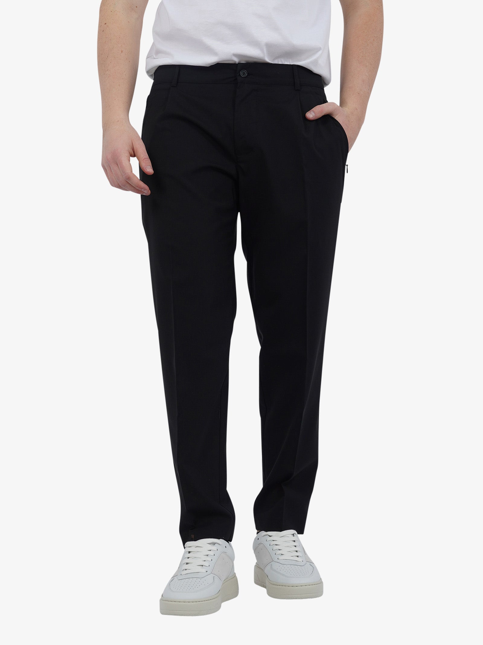 YES LONDON Pantalone XP3224 uomo lana nero