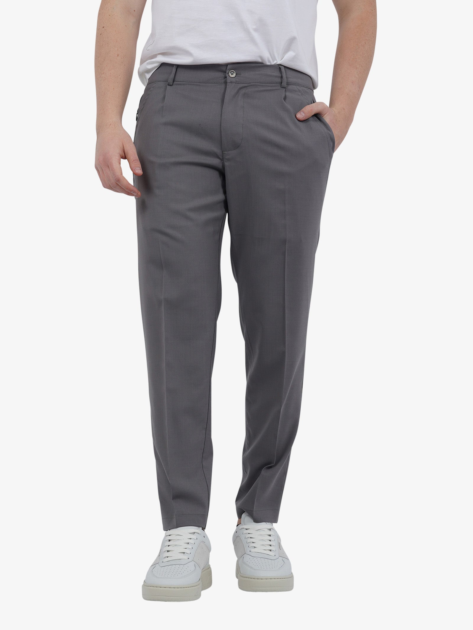 YES LONDON Pantalone XP3224 uomo lana grigio