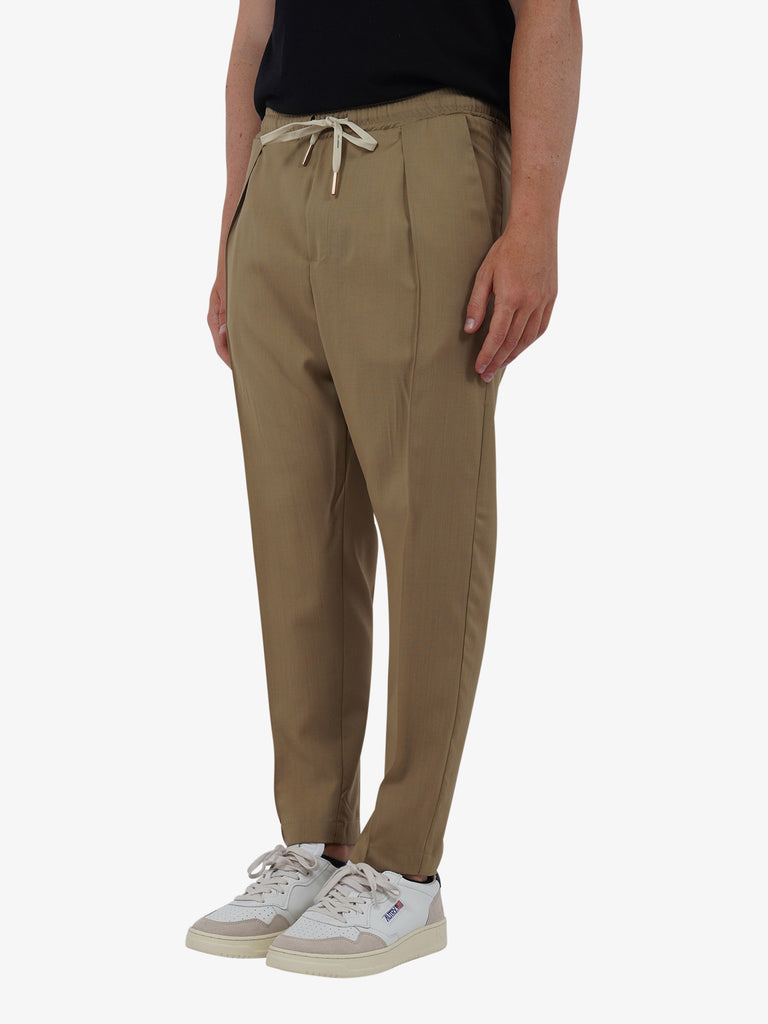 YES LONDON Pantalone con elastico XP3229 uomo lana beige
