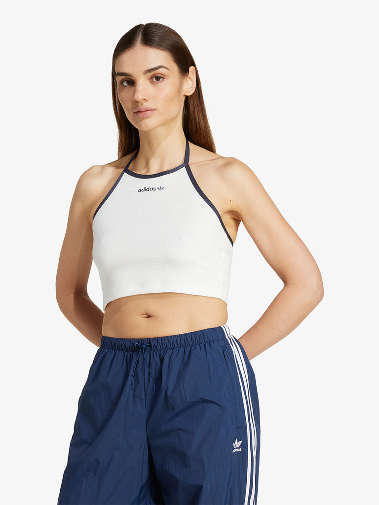 ADIDAS top towel halter donna bianco cotone