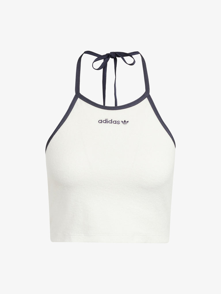 ADIDAS top towel halter donna bianco cotone