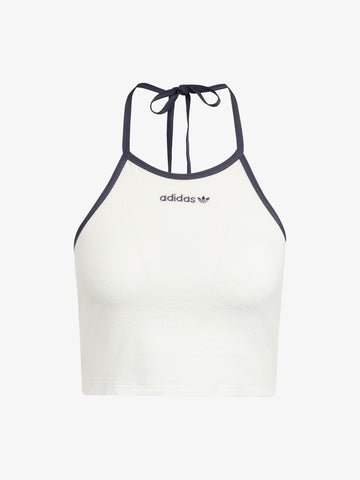 ADIDAS top towel halter donna bianco cotone