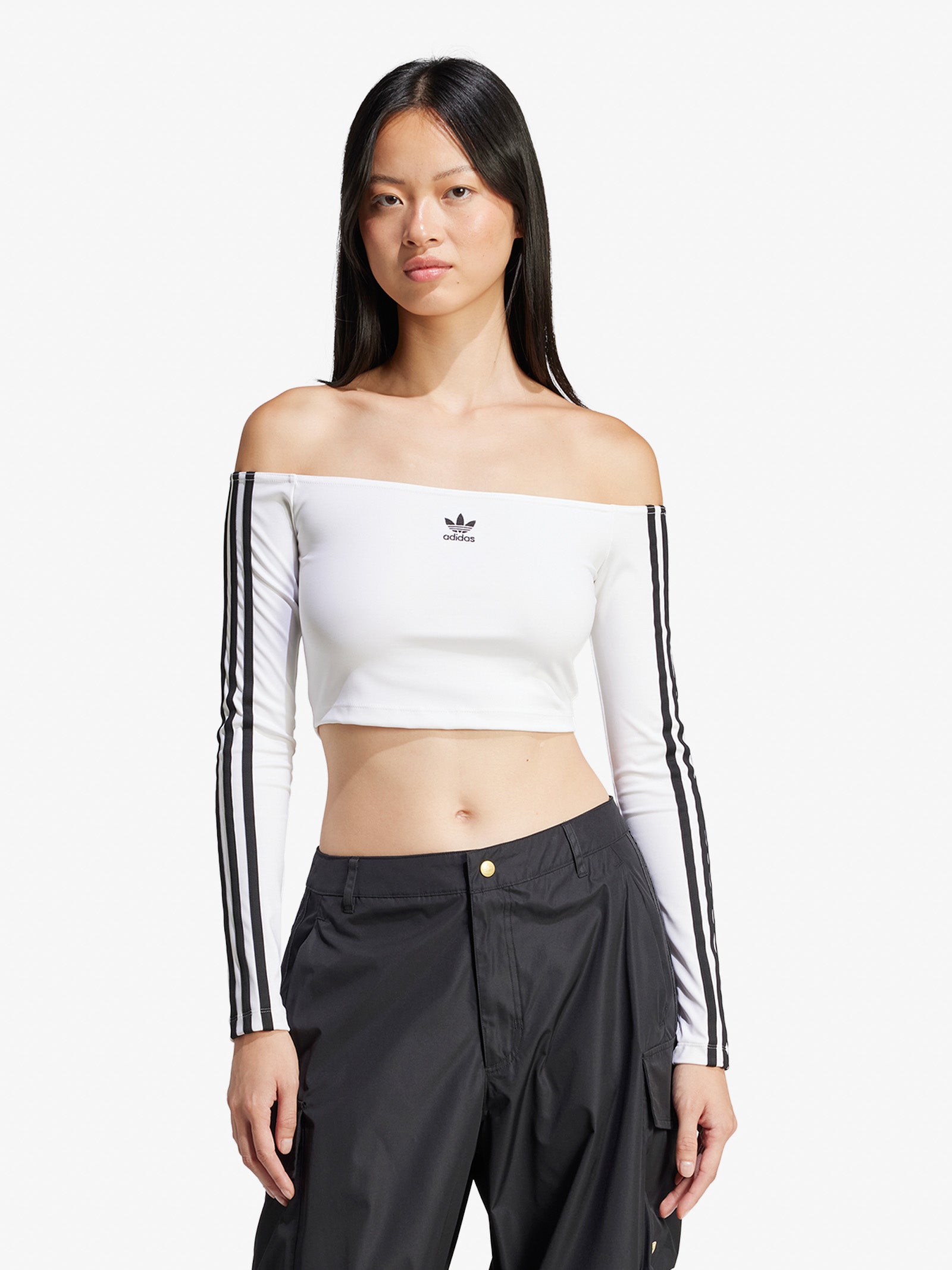 ★ adidas★ Off shoulder tee white KC8795 Adidas off-shoulder Top | White | FARFETCH