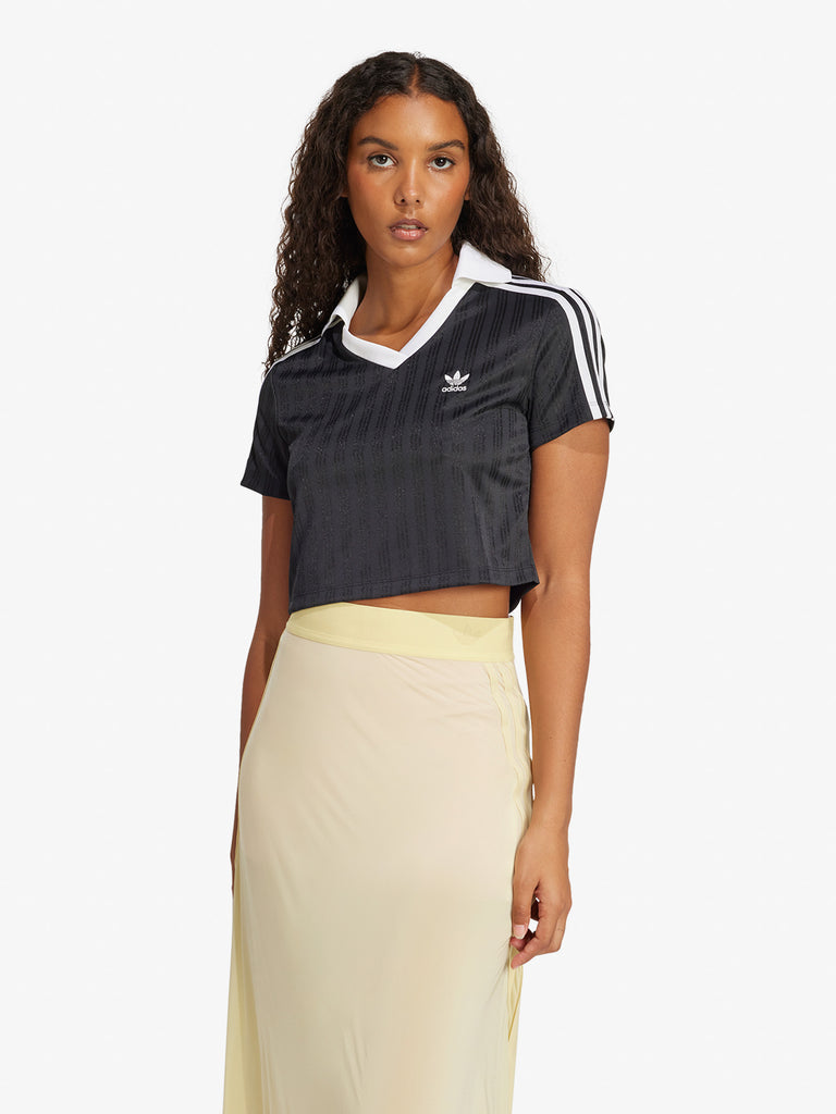 ADIDAS T-shirt V-NECK POLO JD2606 Donna Nero