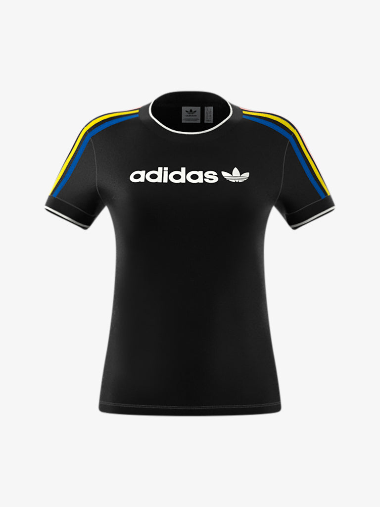 ADIDAS T-shirt LINEAR CALI TEE JD2724 Donna Nero