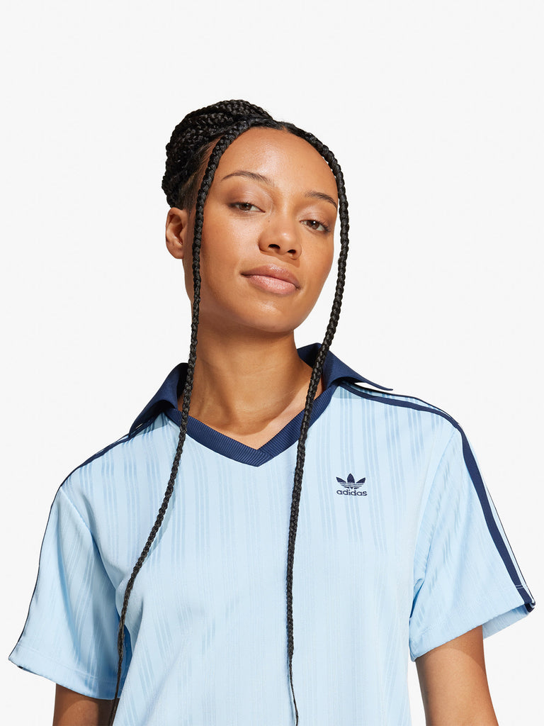 ADIDAS Abiti midi V-NECK SS DRESS JD5879 Donna Blu