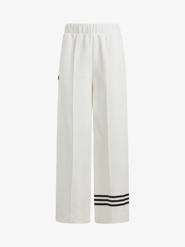 ADIDAS Pantalone Trackpant Donna Bianco Cotone con elastico