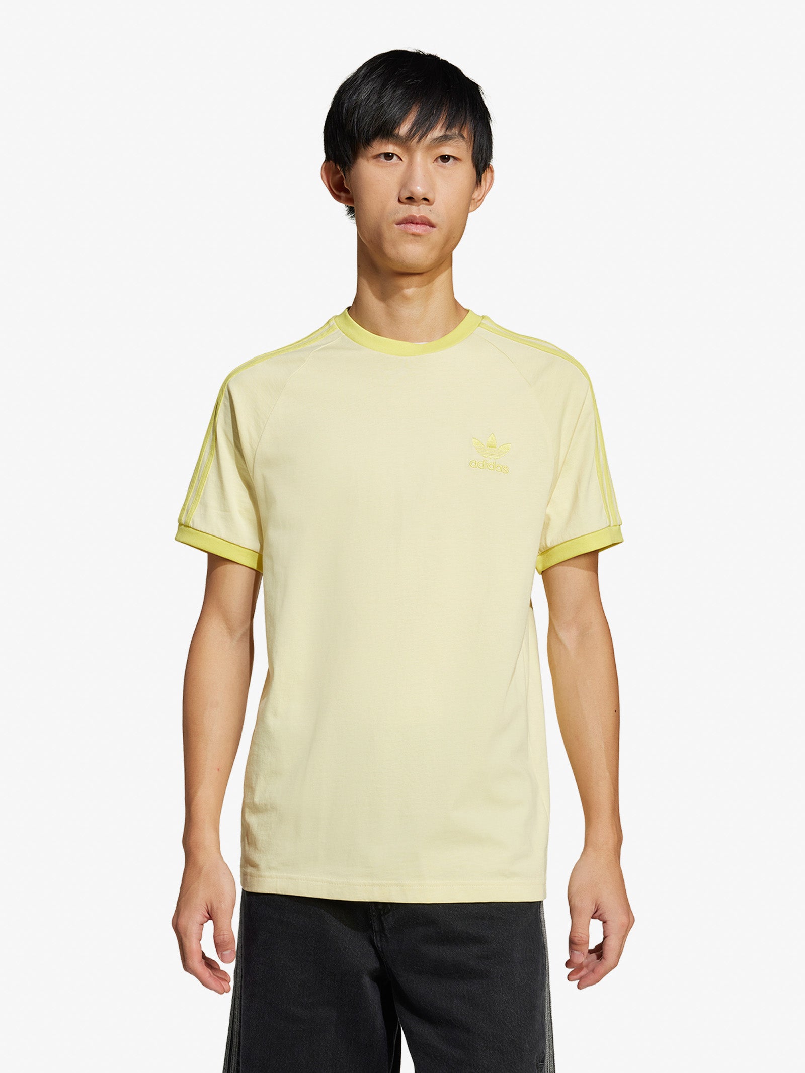 Tシャツ・カットソー adidas Adicolor Classic 3S Tee JN7021 ADIDAS Yellow Men's 3-STRIPES TEE JN7021 T-shirt