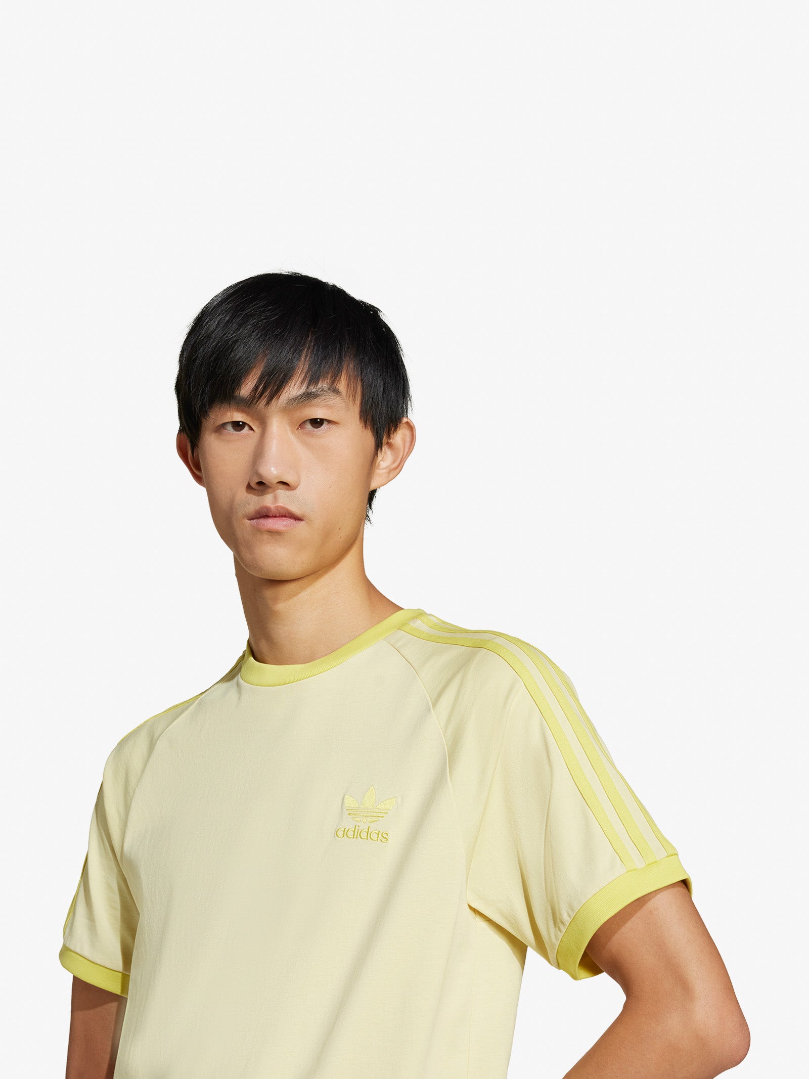 ★adidas/3S Tシャツ/JN7021 ADIDAS Yellow Men's 3-STRIPES TEE JN7021 T-shirt