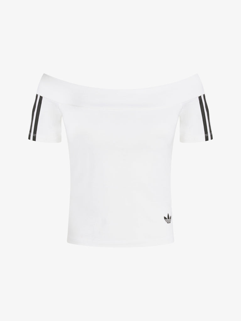 ADIDAS t-shirt bandeau ss donna bianco cotone