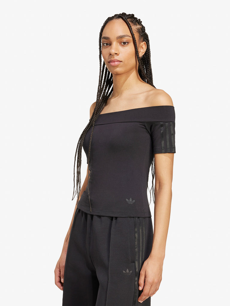 ADIDAS t-shirt adicolor bandeau donna nero cotone