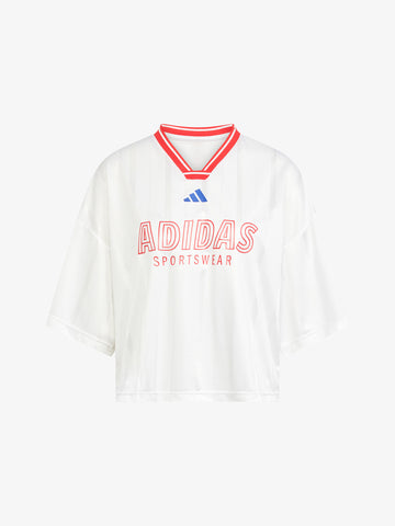 ADIDAS t-shirt w tiro gc bf t donna bianco poliestere