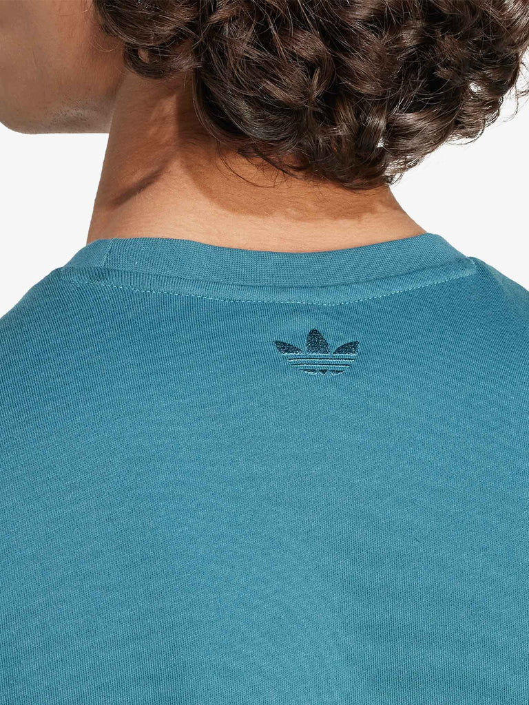 ADIDAS t-shirt graphic tee uomo verde cotone