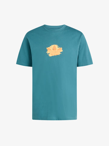 ADIDAS t-shirt graphic tee uomo verde cotone