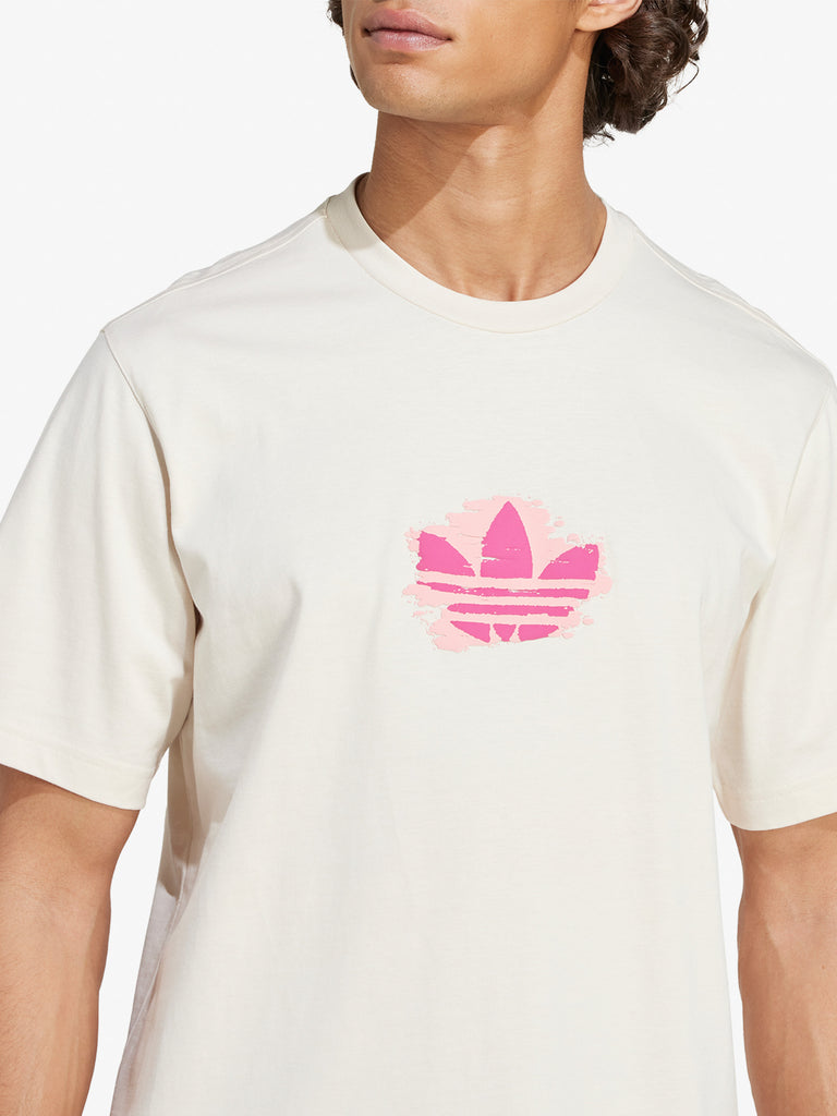 ADIDAS t-shirt graphic tee uomo panna cotone