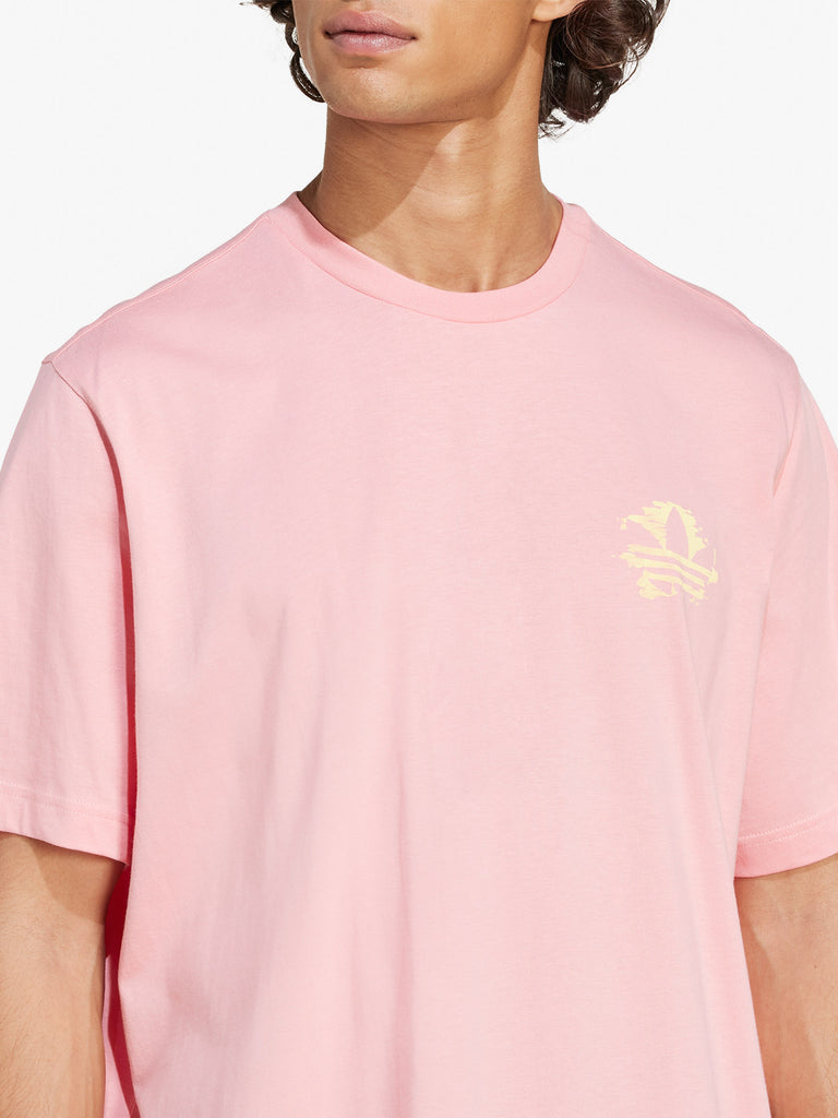 ADIDAS t-shirt graphic tee uomo rosa cotone