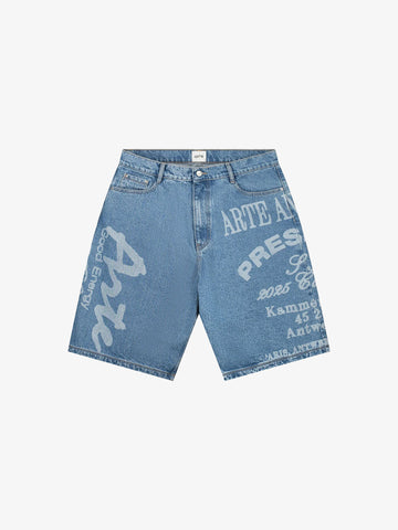 ARTE ANTWERP Bermuda denim print uomo denim cotone