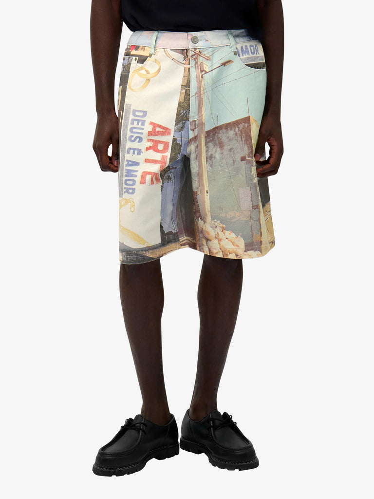 ARTE ANTWERP bermuda photo allover uomo multicolor cotone