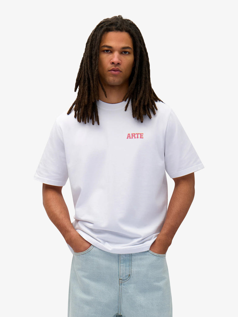 ARTE ANTWERP t-shirt back print uomo bianco cotone