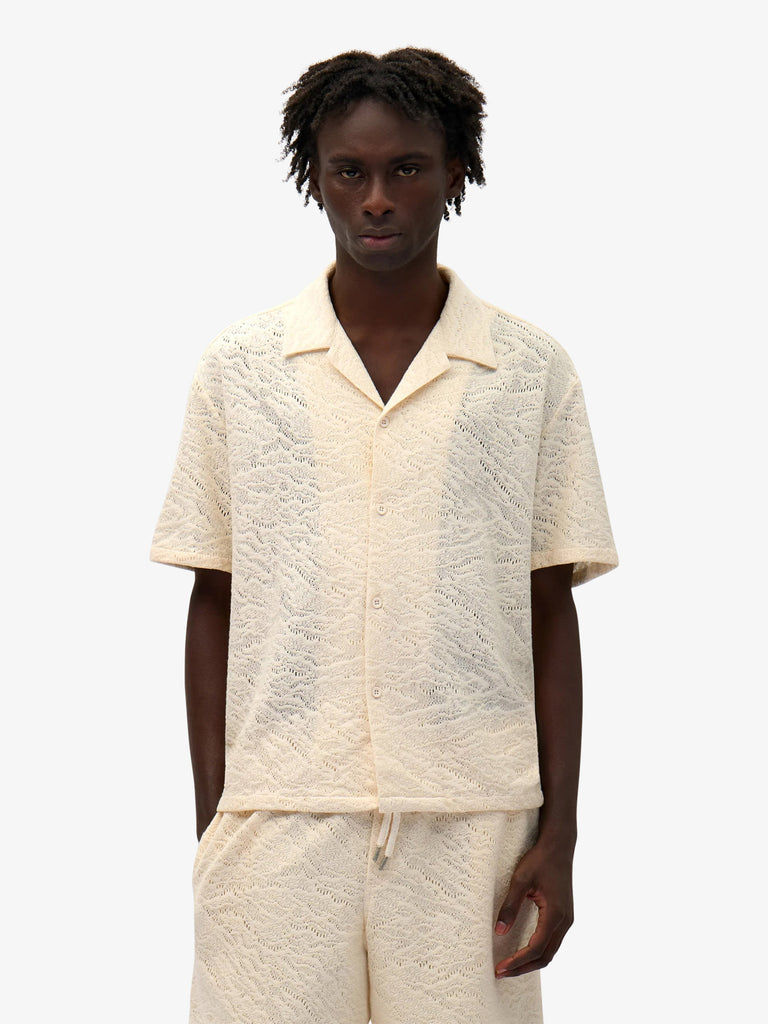 ARTE ANTWERP camicie crochet uomo beige cotone