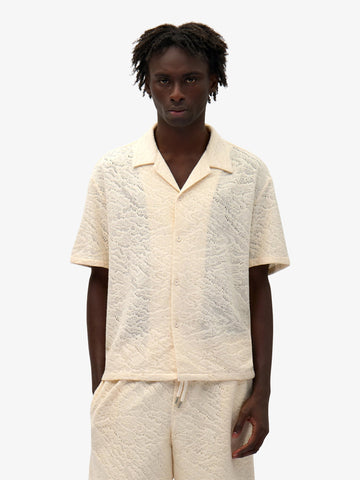 ARTE ANTWERP camicie crochet uomo beige cotone