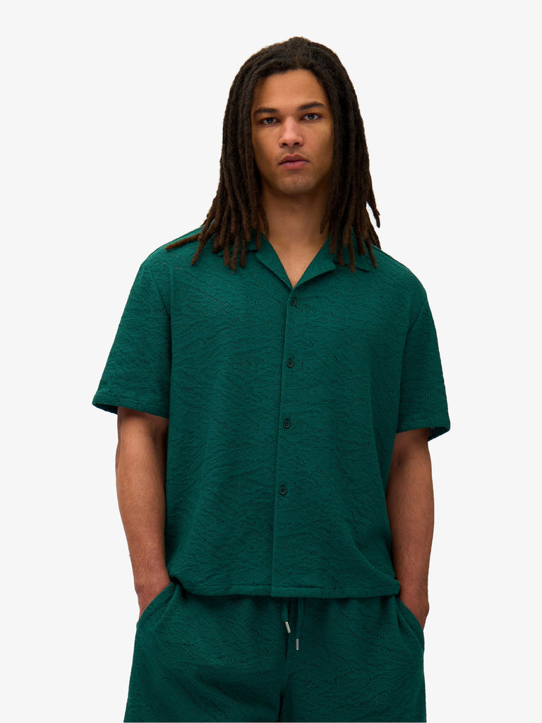 ARTE ANTWERP camicie crochet uomo verde cotone