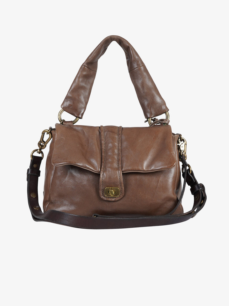 A.S.98 borse a spalla manico singolo donna pelle beige