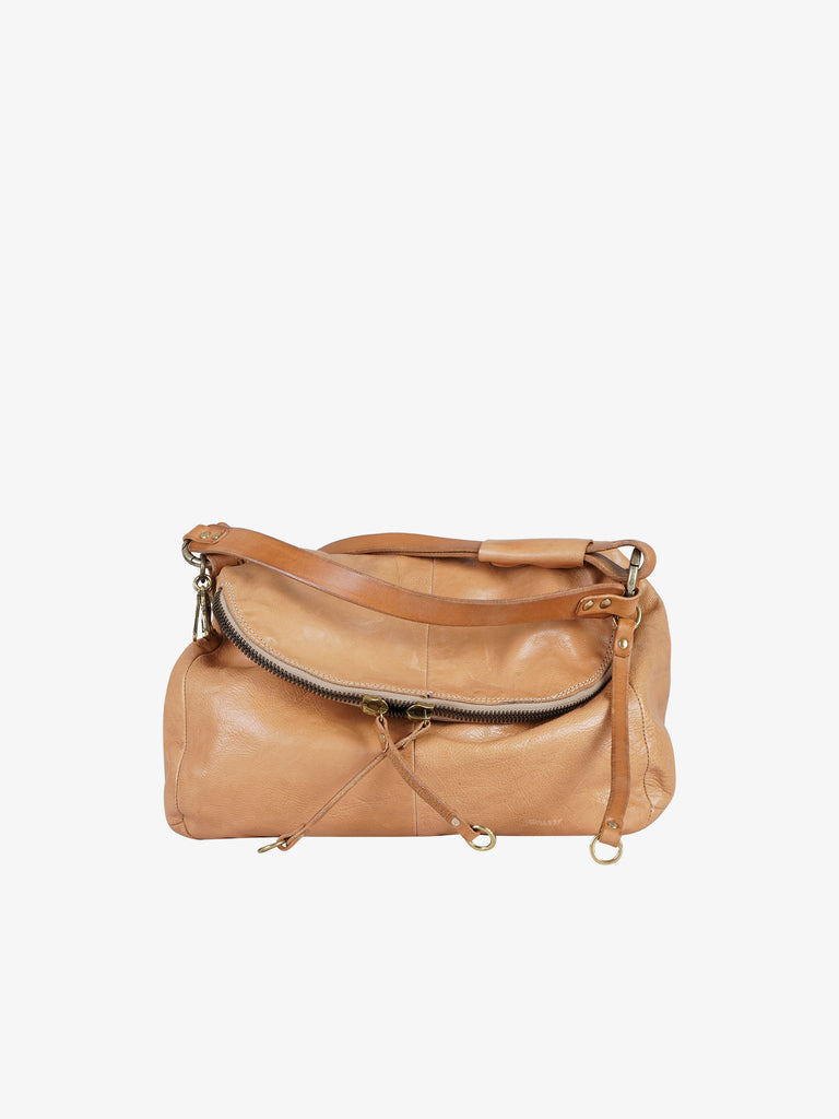 A.S.98 borse a spalla tracolla removibile donna pelle beige