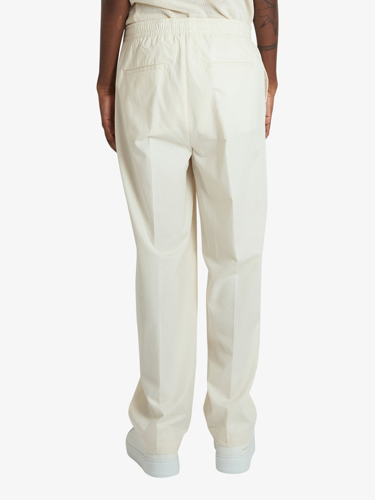 C93 pantaloni elastico in vita uomo beige cotone