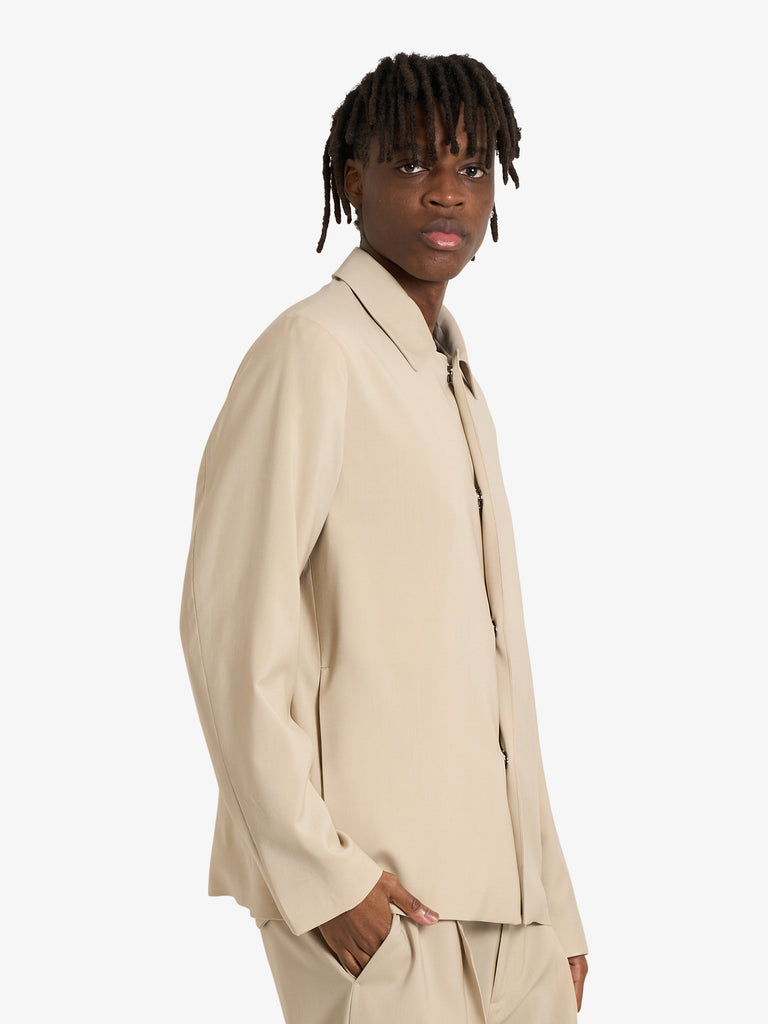 COSTUMEIN blazer mike minimal uomo beige lana