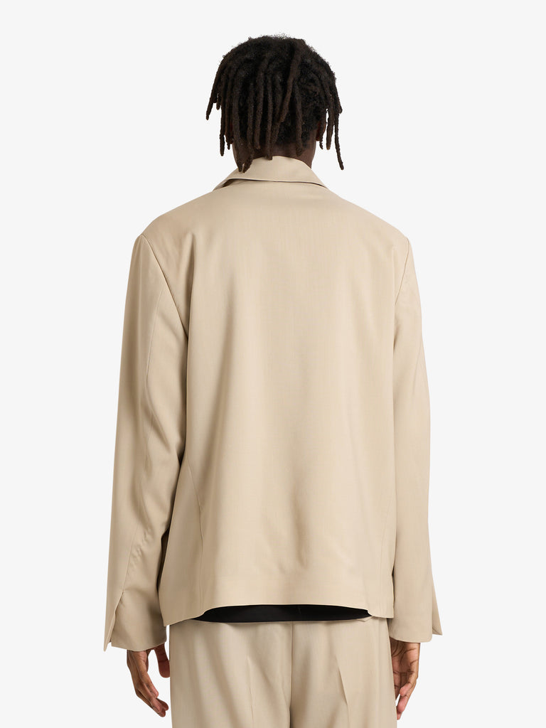 COSTUMEIN blazer mike minimal uomo beige lana