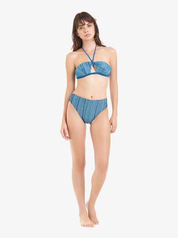 COTAZUR costumi da bagno lines donna azzurro poliammide