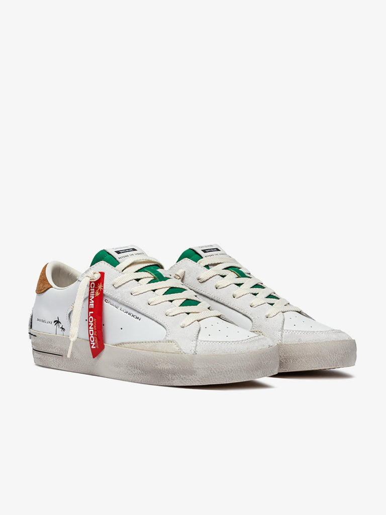 CRIME LONDON sneakers 14100PP7 uomo pelle bianco