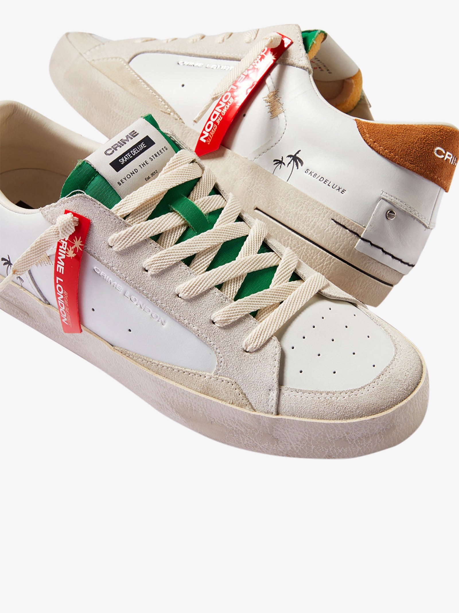 CRIME LONDON スニーカー 14100pp7-10 CRIME LONDON sneakers 14100PP7 white leather man