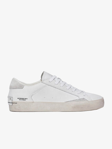 CRIME LONDON Sneakers DISTRESSED 16014P uomo in pelle bianco