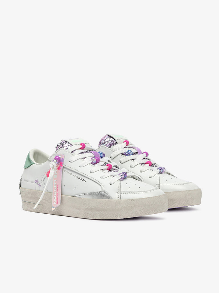 CRIME LONDON Sneakers SK8 20100PP7 Donna Pelle Bianco